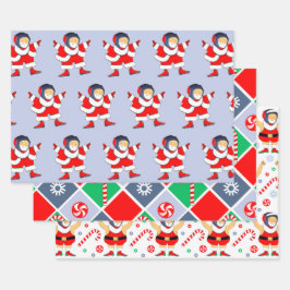 Papel de envolvimiento de regalo de la fiesta de l