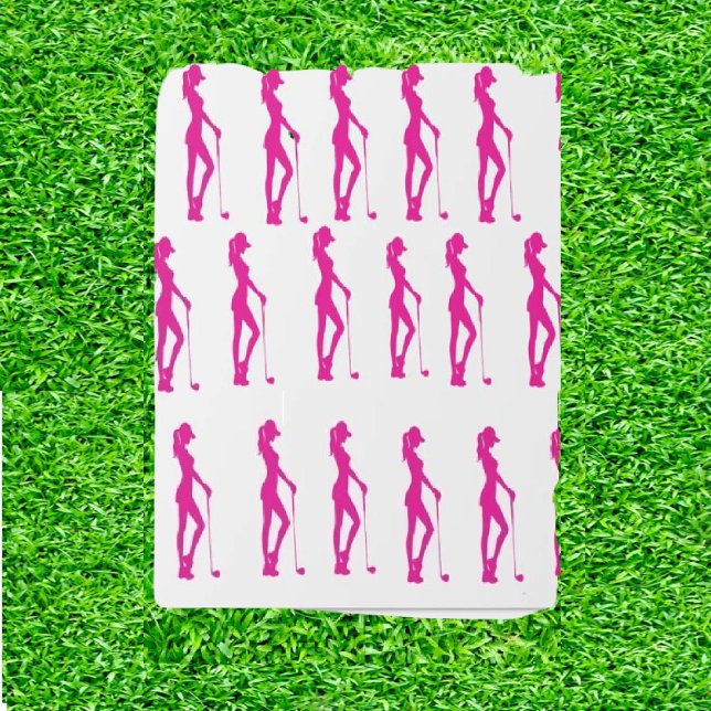 Papel de envolvimiento de regalo de Lady Golf (Swing with Grace, Play with Power!)