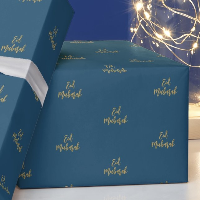 Papel de envolvimiento de regalo de oro azul de la (Subido por el creador)