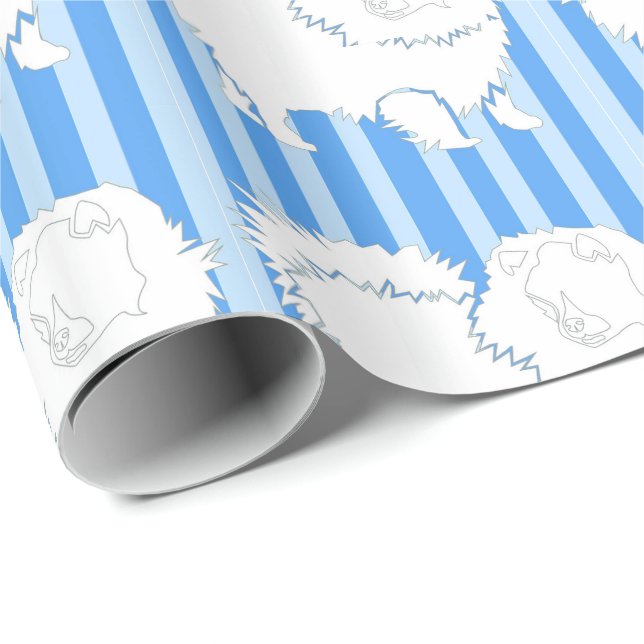Papel de envolvimiento de regalo de Pomerania Band (Esquina del rollo)