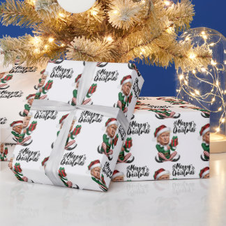 Papel de envolvimiento de regalo de Trump Elf MAGA