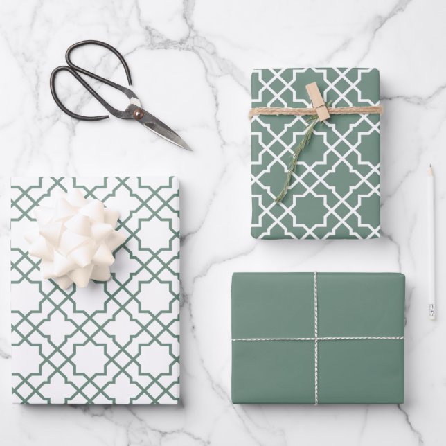 Papel de envolvimiento de regalo del patrón árabe  (Anverso)