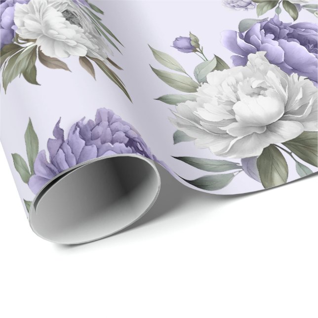 Papel de envolvimiento de regalo elegante y floral (Esquina del rollo)