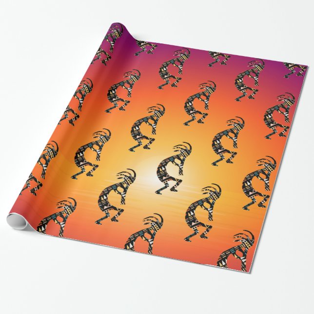 Papel de envolvimiento de regalo nativo americano  (Desenrollado)