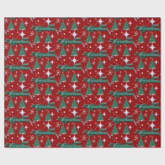 Papel de envolvimiento de regalo navideño