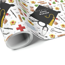Papel de envolvimiento de regalo para enfermera