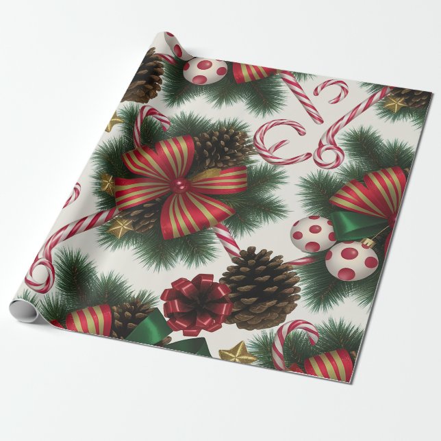 Papel de envolvimiento de regalo para navidades (Desenrollado)