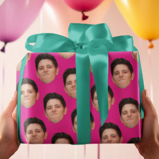 Papel de envolvimiento de regalo rosa caliente Mas