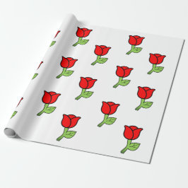 Papel de envolvimiento de rosas rojas