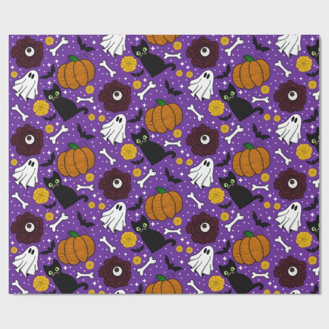 Papel de envolvimiento de Rufus Halloween (Superficie plana)