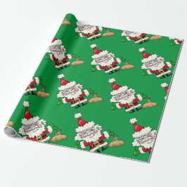 Papel de envolvimiento de Santa Claus