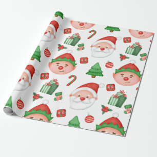 Papel de envolvimiento de Santa/Elf