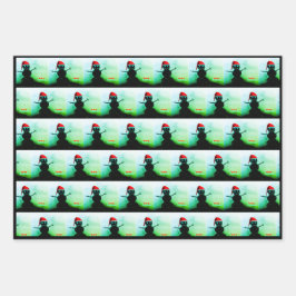 Papel de envolvimiento de Snowman 3pc