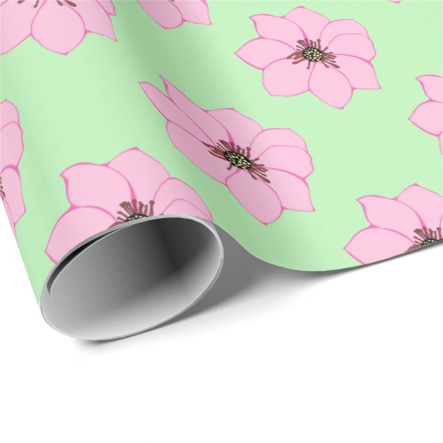 Papel de envolvimiento de sorpresa rosa (Esquina del rollo)