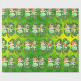 Papel de envolvimiento de St. Patrick Leprechauns