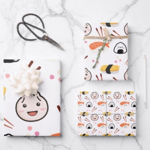 Papel de envolvimiento de suhi y doblaje - Blanco