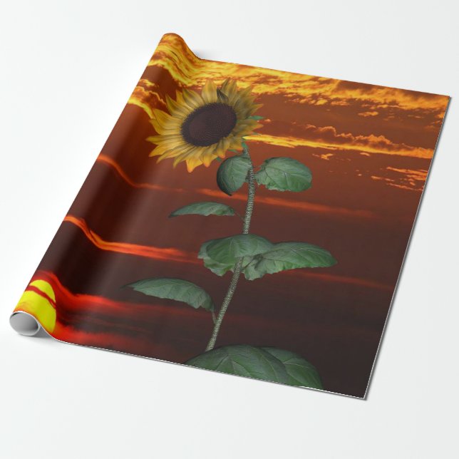 Papel de envolvimiento de Sunflower Matte (Desenrollado)
