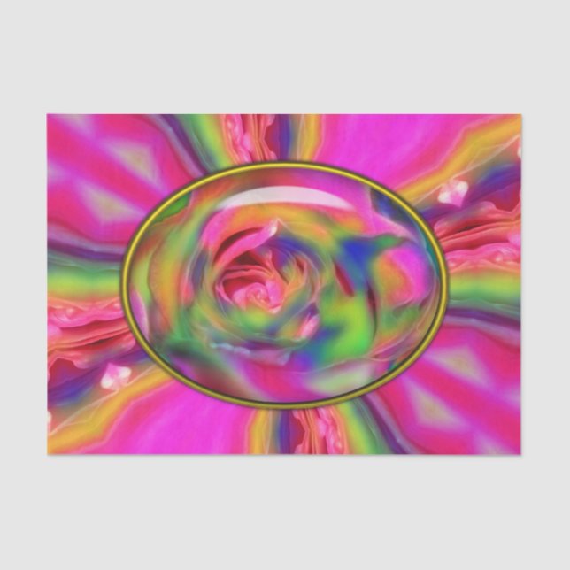 Papel de envolvimiento de tejidos para Rosas canal (Anverso)