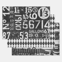 Papel de envolvimiento de tipografía de época para