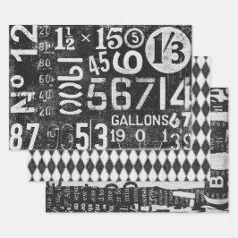 Papel de envolvimiento de tipografía de época para