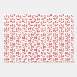 Papel de envolvimiento de toile para navidades | s