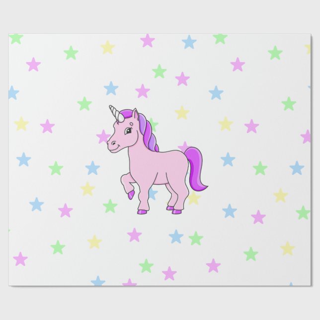 Papel de envolvimiento de unicornio (Superficie plana)