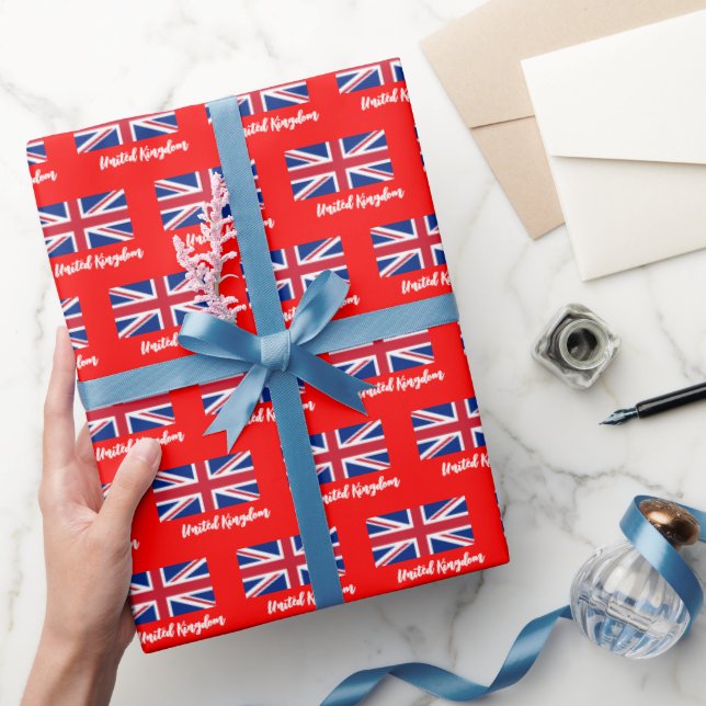 Papel de envolvimiento de Union Jack, bandera brit (Regalar)