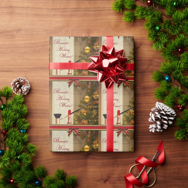 Papel de envolvimiento de vacaciones de maquillaje (Regalo de vacaciones)