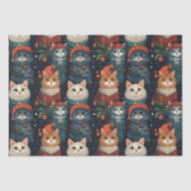 Papel de envolvimiento de vacaciones para gatos fe
