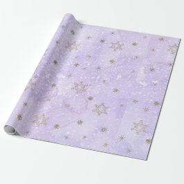 Papel de envolvimiento de vacaciones Purple Snowfl