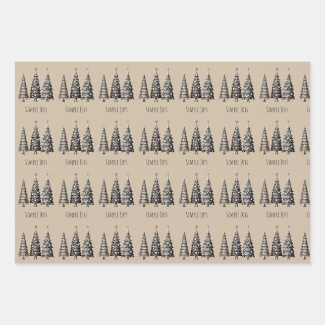 Papel de envolvimiento de vacaciones rústicas para (Anverso 2)