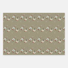 Papel de envolvimiento de vacaciones rústicas para