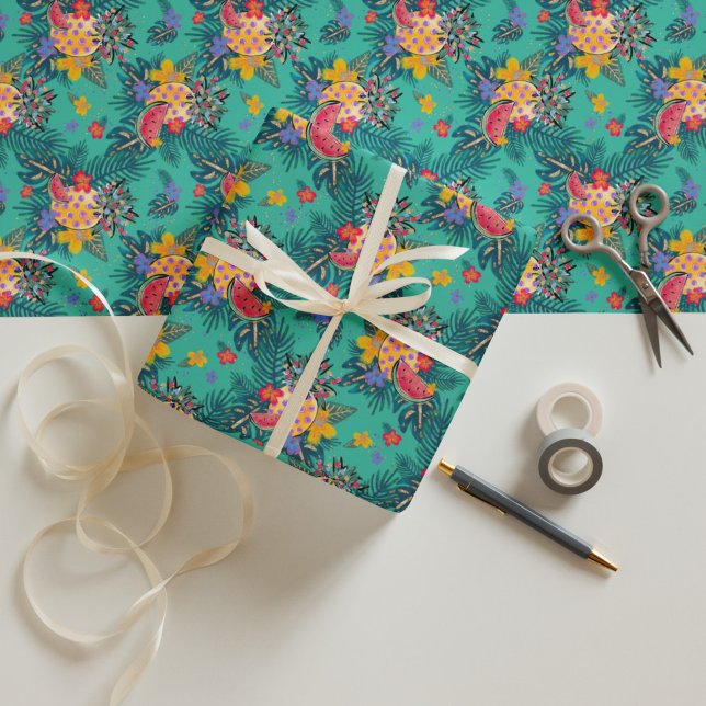 Papel de envolvimiento de vacaciones tropicales (Subido por el creador)
