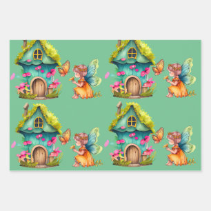 Papel de envolvimiento de variedad de hadas de cor