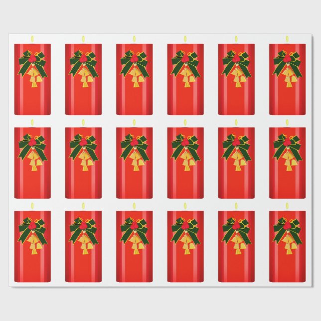 Papel de envolvimiento de velas para navidades (Superficie plana)