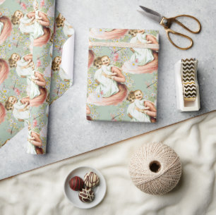 Papel de envolvimiento de venado para bebés azul