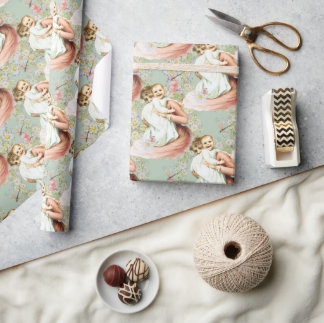 Papel de envolvimiento de venado para bebés azul