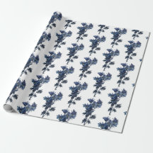 Papel de envolvimiento de verano de Bouquet azul