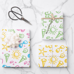 Papel de envolvimiento de verano Fun2 conjunto de 