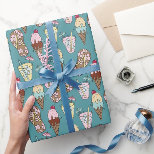 Papel de envolvimiento de vibes hawaianos (Regalar)