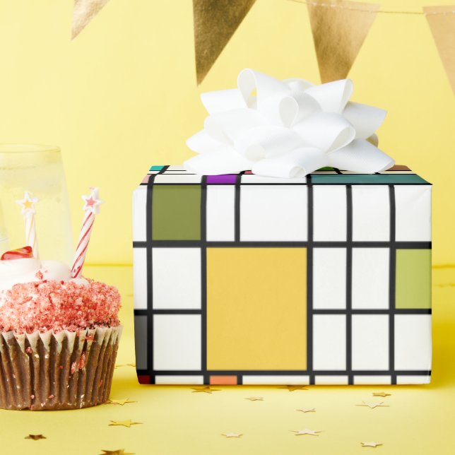 Papel de envolvimiento de vidrio manchado (Fiesta de cumpleaños )