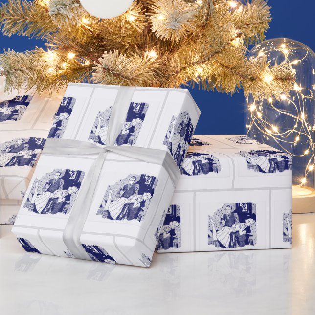 Papel de envolvimiento de vINTAGE CHRSTMAS DE PARE (Vacaciones)