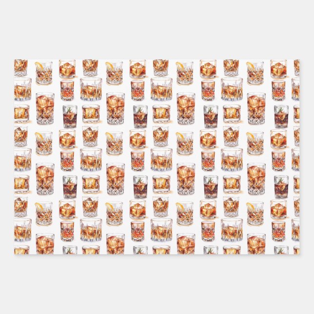 Papel de envolvimiento de Whiskey - Ajuste de rega (Anverso)