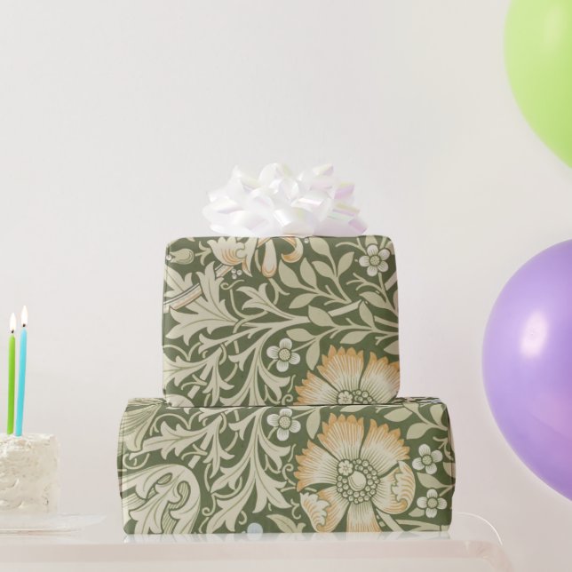 Papel de envolvimiento de William Morris del siglo (Regalos de fiesta)