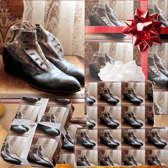 Papel de envolvimiento de zapatos antiguos (Subido por el creador)