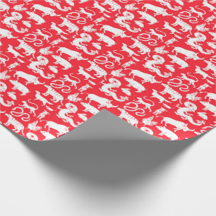 Papel de envolvimiento de zodiaco chino