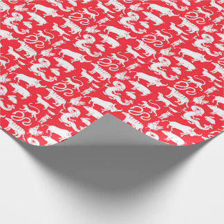 Papel de envolvimiento de zodiaco chino