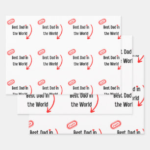 Papel de envolvimiento del Día del Mejor Padre en 