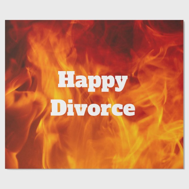 Papel de envolvimiento del divorcio en llamas (Superficie plana)