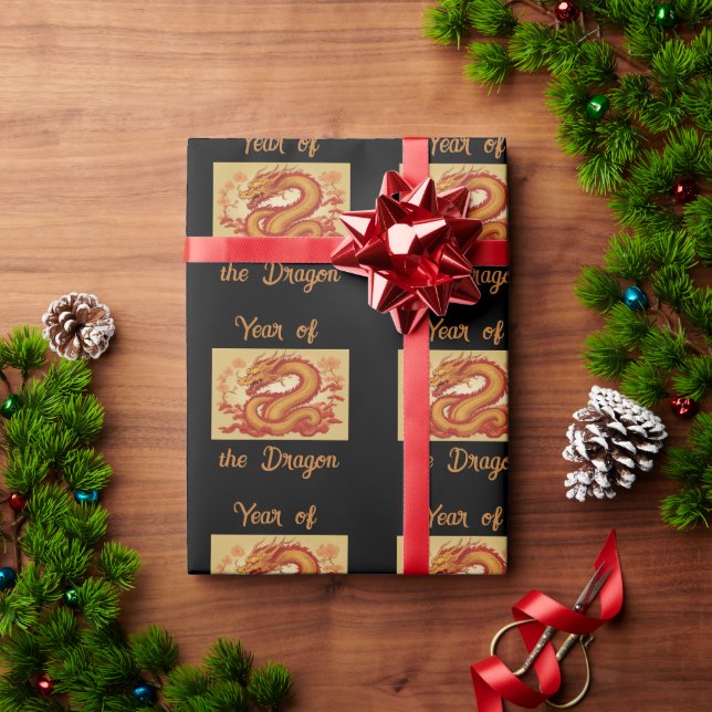 Papel de envolvimiento del dragón (Regalo de vacaciones)